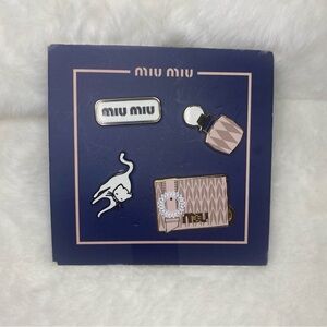 NEW RARE MIU MIU X PINTRILL 2018 LUXURY MIU MIU Collectors Pin Set